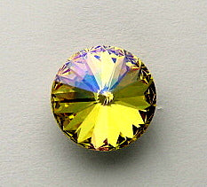 Swarovski Crystal Round Rivoli Stone ~ 12mm ~ Crystal Lemon