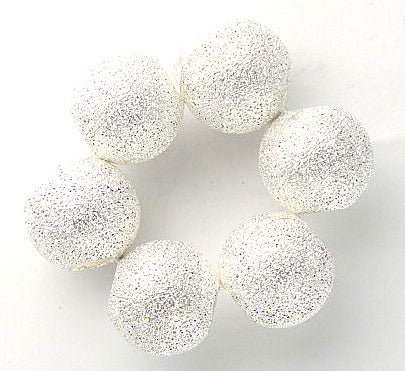 The Beadsmith Sparkle Bead ~ 12mm Silver ~ Bag of 4