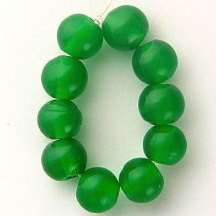 150 x Round Glass Beads ~ 4mm ~ Shamrock Green