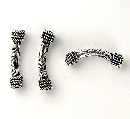 10 x  Premium Silver Plate Small Metal Tube Beads ~ 15mm