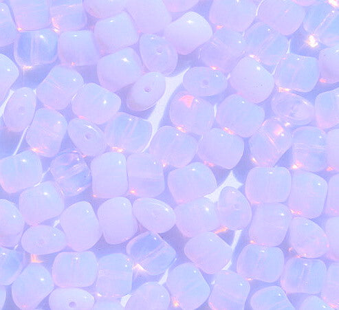 20 x Czech Glass ~ Pressed Beads ~ Nugget 6-8mm: Milky Alexandrite