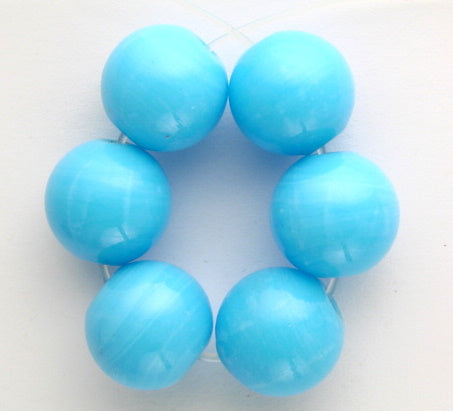 20 x Round Glass Beads ~ 12mm ~ Sky Blue