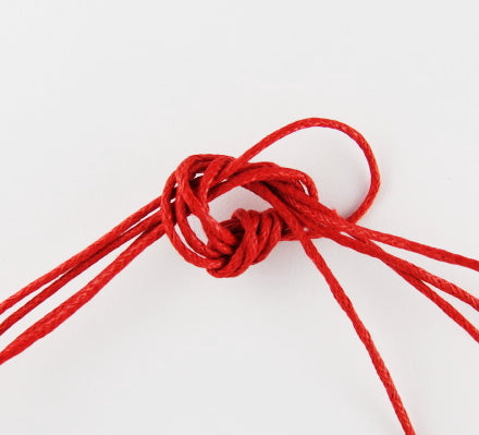 Red Cotton Waxed Cord ~ 1mm ~ 1 Metre