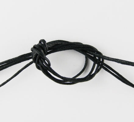 Black Cotton Waxed Cord ~ 2mm ~ 1 Metre