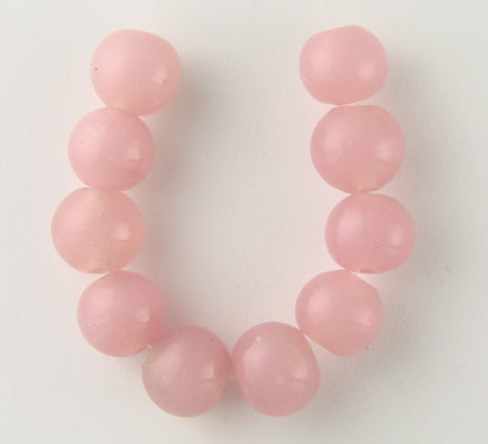 50 x Round Glass Beads ~ 8mm ~ Pink
