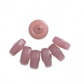 20 x Washer Glass Beads 12mm ~ Dusty Purple