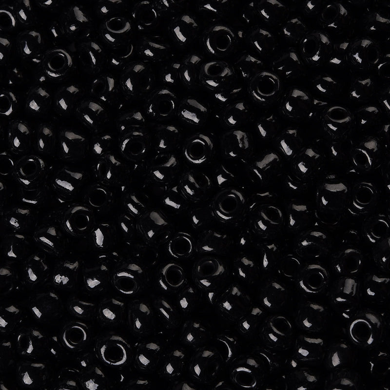 3mm Seed Beads ~ 20g ~ Black