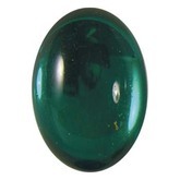 Glass Cabochon ~ Emerald ~ 18x13mm