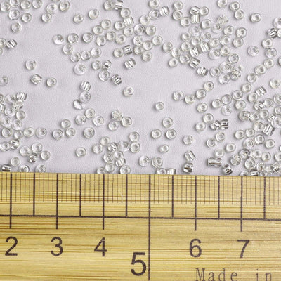 2mm Seed Beads ~ 20g ~ Silver Lined Crystal