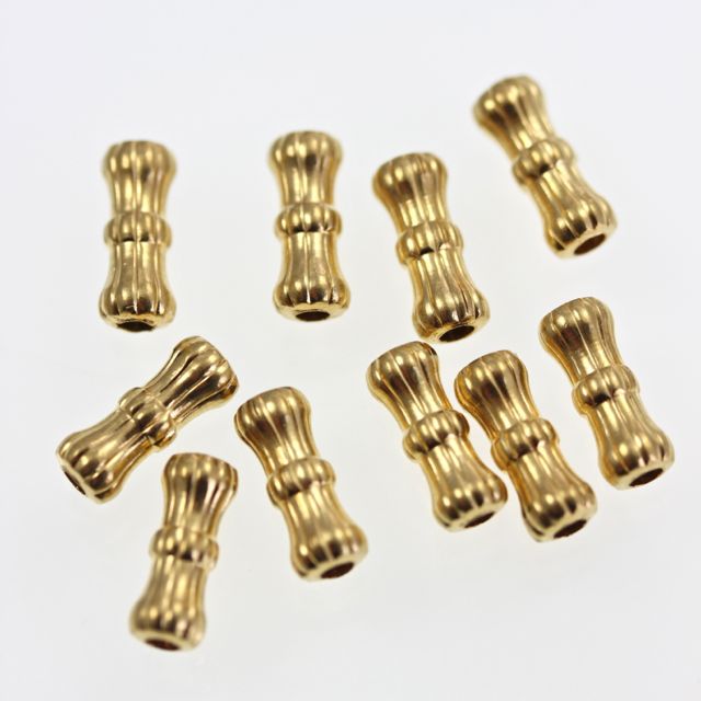 20 x Gold Plate Hourglass Beads ~ 10mm  (Made in the UK)