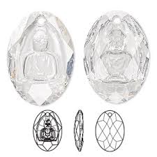 Swarovski Budda Pendant ~ 28x19.8mm ~ Crystal