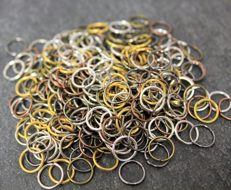 150 x Iron Jump Rings ~ 5mm ~ Mixed Colours