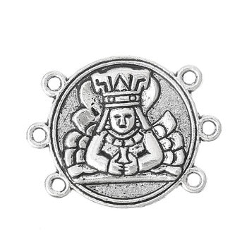 Antique Silver Maya Connector ~ 28x22mm