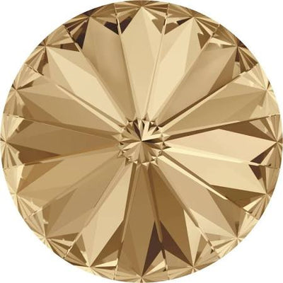 Swarovski Crystal Round Rivoli Stone ~ 14mm ~ Crystal Golden Shadow