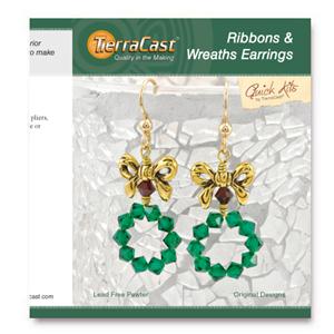 TierraCast Quick Kit ~ Ribbos & Wreath Earrings