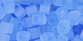 TOHO 4mm Cube Beads ~ 10g ~ Transparent-Frosted Lt Sapphire