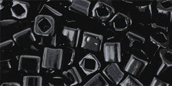 TOHO 4mm Cube Beads ~ 10g  Opaque Jet