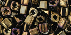 TOHO 4mm Cube Beads ~ 10g Metallic Iris Brown