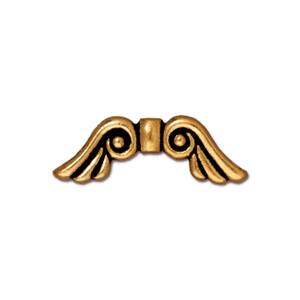 TierraCast Angel Wings Bead ~ Antique Gold