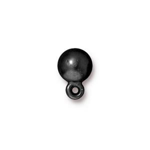 TierraCast Dome Post Earrings ~ 8mm ~ Pair ~ Black