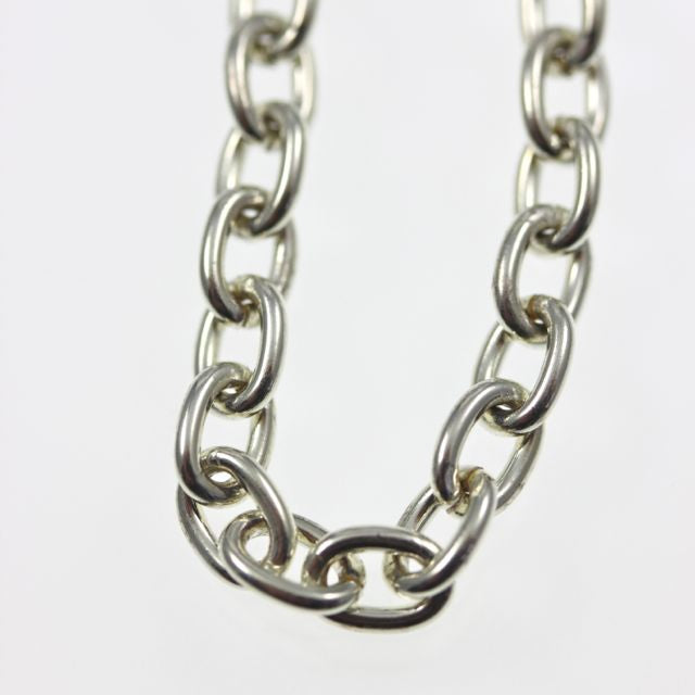 Silver Plated Steel Trace Chain ~ 8x5mm Links ~ 1 Metre ~ (Made in the UK)