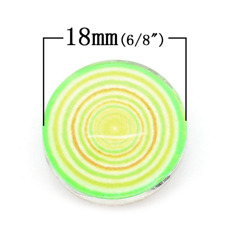 Glass Snap Button ~ 18mm ~ Candy Colour