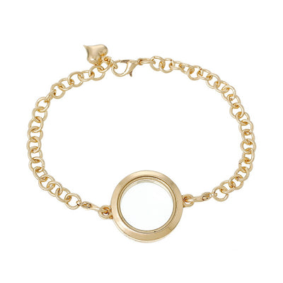 Floating Locket Bracelet ~ Gold Plated ~ 24cm