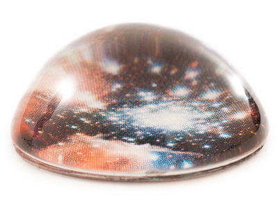 Half Ball Glass Cabochon ~ 25mm ~ Galaxy