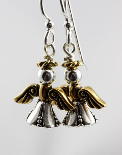 Xmas Earring Kit ~ Tiny Angels ~ Silver-Gold