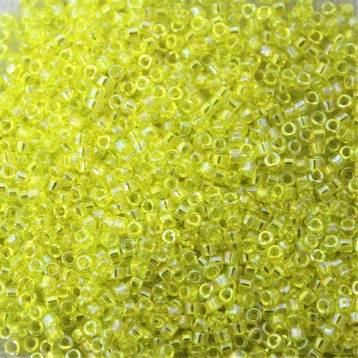 TOHO Cylinder Beads ~ 5g ~ Trans Rainbow Lemon